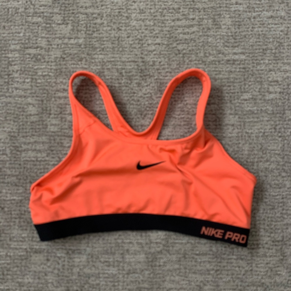 New Tangerine Nike Pro Sports-bra